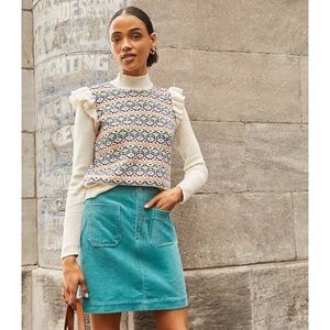 Corduroy Patch Pocket Skirt
